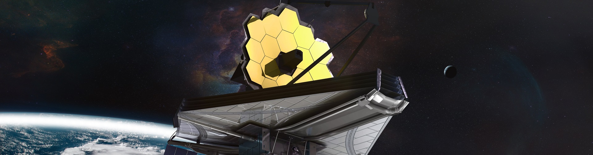 James Webb Space Telescope in the sky